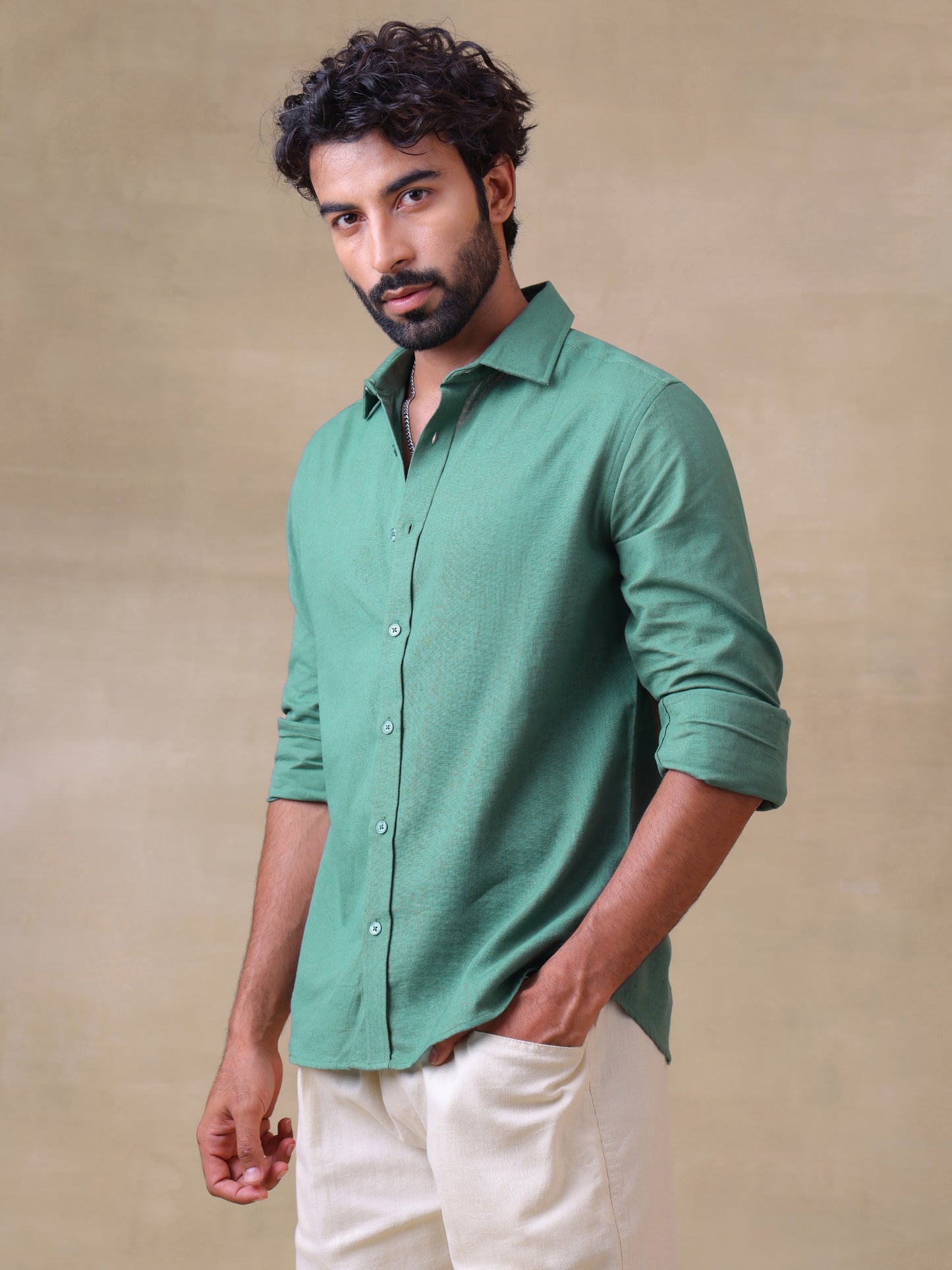 LINEN BLEND SHIRT